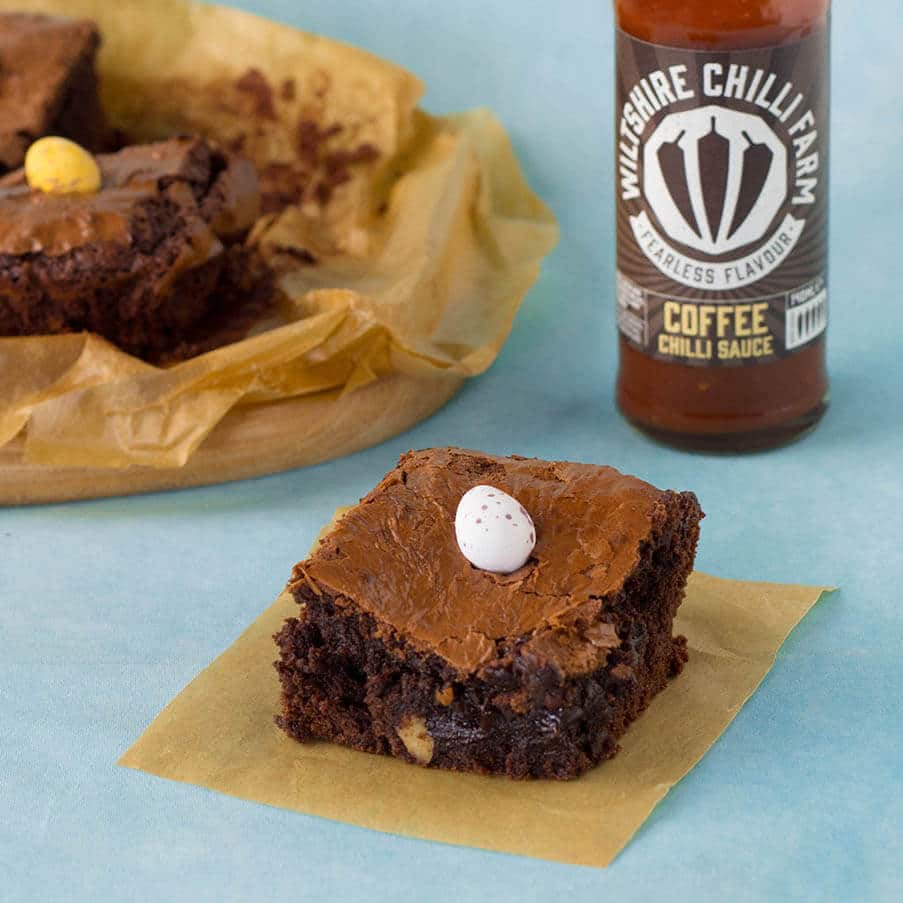 Wiltshire Chilli Farm - Coffee and Walnut Brownies using Coffee Chilli Sauce