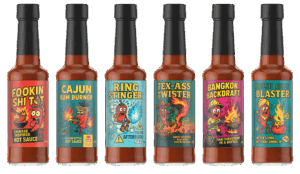 Firefoods hot sauce range by Wiltshire Chilli Farm