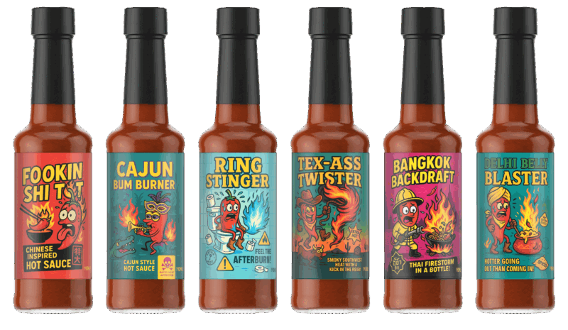 Firefoods hot sauce range by Wiltshire Chilli Farm
